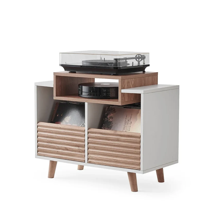 Norstone OSLO 800 WHITE/LIGHT OAK Mobile per elettroniche portavinili
