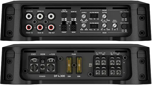 Hertz DP 4.300 Amplificatore per auto 4 canali Classe AB 4x105W 2ohm