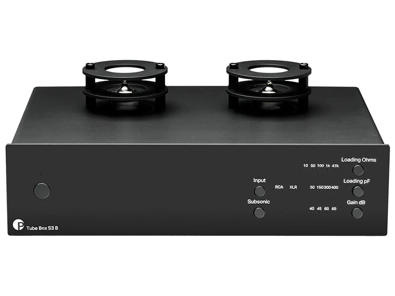 Pro-ject TUBE BOX S3 B Stadio fono MM/MC bilanciato a valvole (2 x ECC83/12AX7). Circuitazione Dual Mono