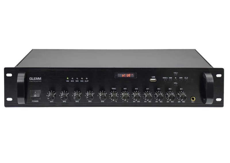 GLEMM PAA 160TMZB Amplificatore PA 5 zone 100V o 4-16ohm da 160W