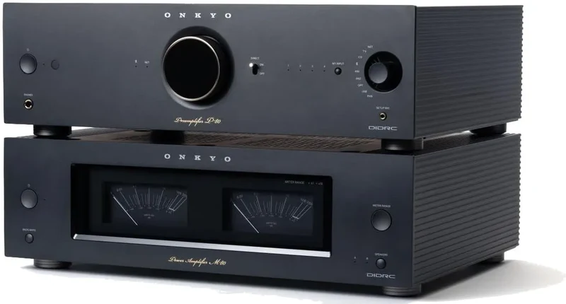 ONKYO ICON M-80+ ICON P-80 BLACK Amplificatore finale di potenza + Preamplificatore stereofonico