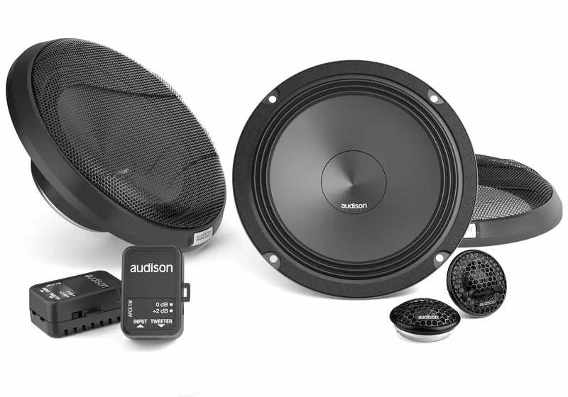 Audison APK 165 - 4ohm kit altoparlanti due vie 165mm woofer AP 6,5 con griglie, tweeter AP1 e crossover 300W