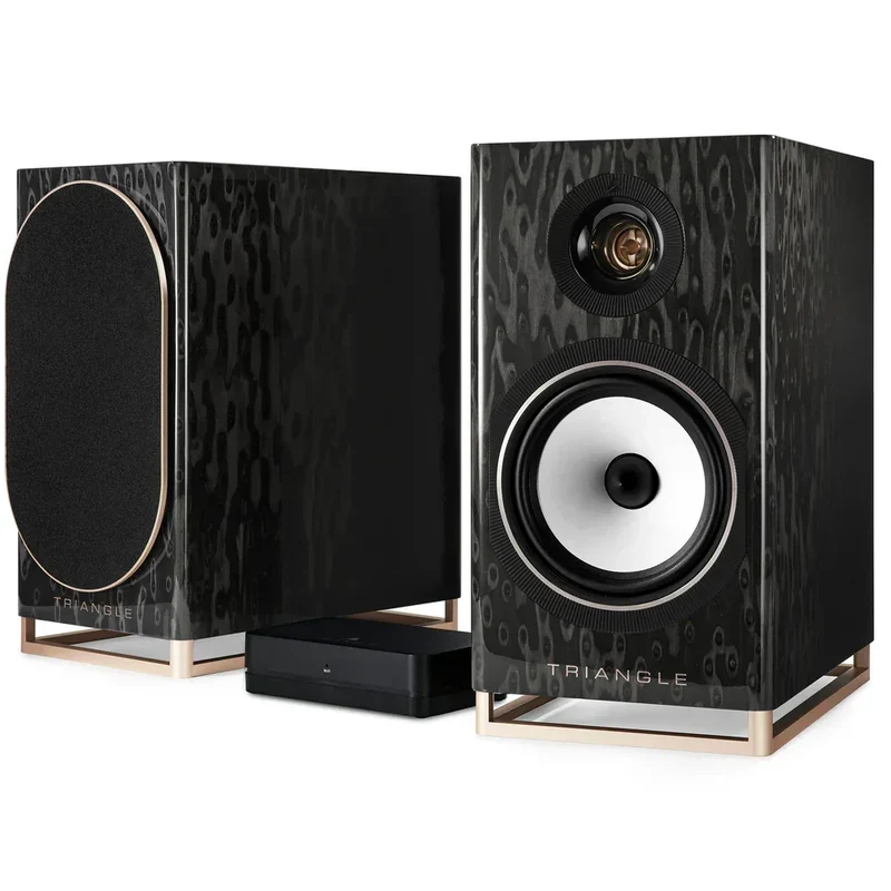 Triangle CAPELLA V1 Coppia diffusori attivi Wi-Fi Made in France Tecnologia WiSA, Hub stereo wireless 2.1