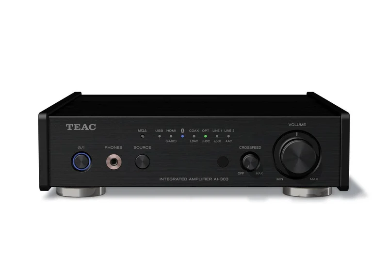 TEAC AI-303 BLACK Amplificatore con DAC, aptX™ HD e un ingresso audio USB, Hi-Res DSD256 e PCM 384/32