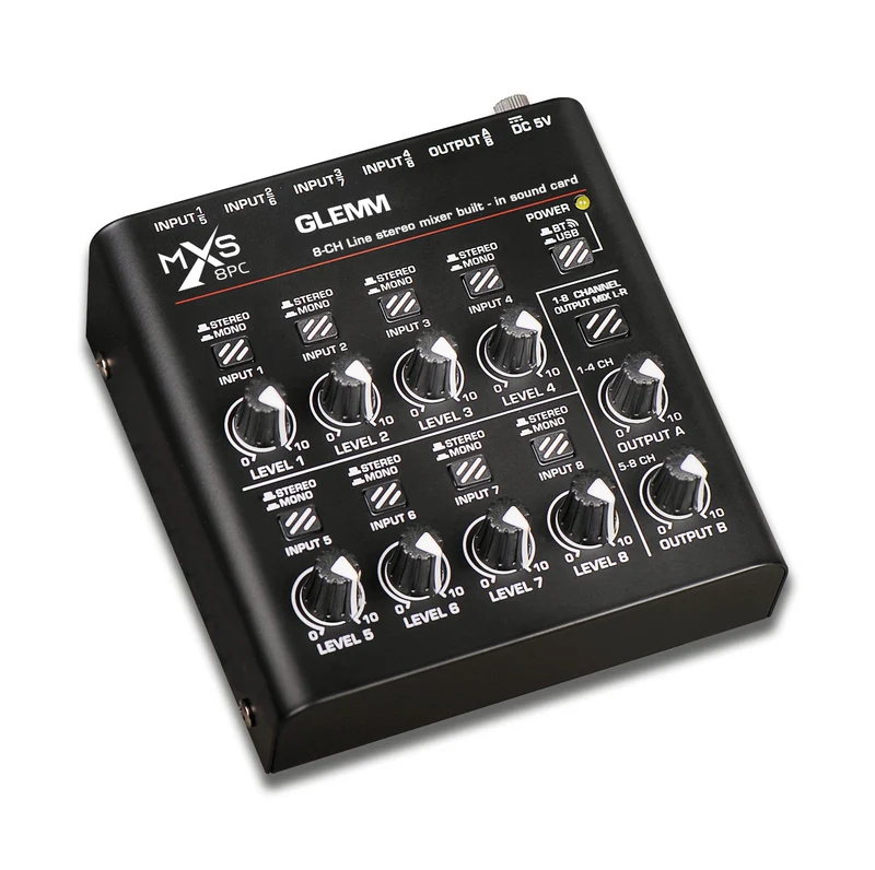 GLEMM MXS 8PC Mixer per strumenti musicali