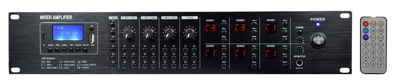 GLEMM PAA 6240DMZ Amplificatore PA a matrice 6 zone 6x240W indipendenti + DAB