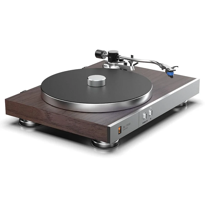 JBL TT350 Giradischi a trazione diretta in stile retrò, con braccio in alluminio ad S e testina Audio Technica VM95E