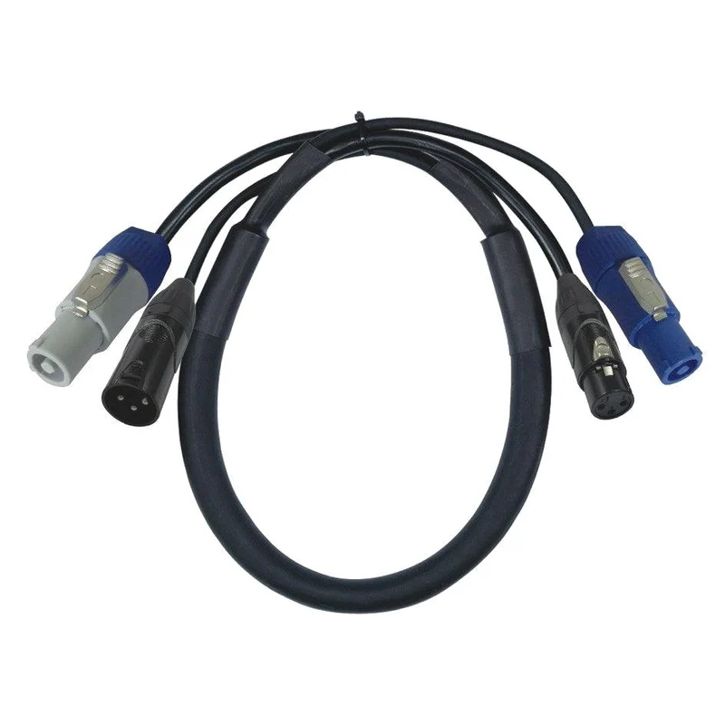 EXTREME PD-001 3 METRI CAVO COMBO DMX XLR 3 PIN+ ALIMENTAZIONE POWERCON IN-OUT