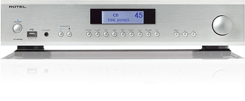 Rotel A-14 MKII SILVER Amplificatore Integrato Stereo 2 Canali 80 Watt, PC-USB Con MQA