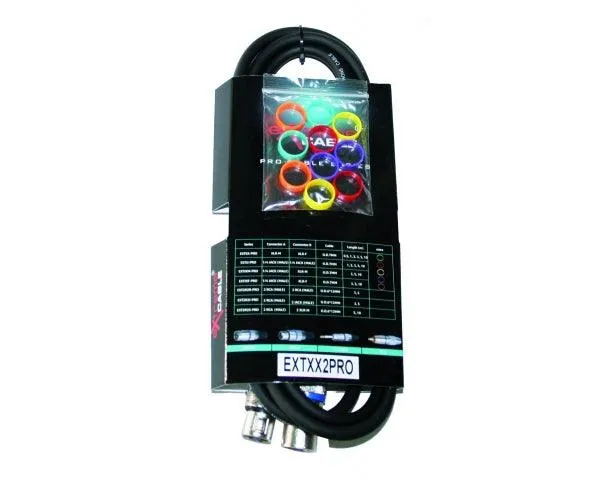 EXTREME CAVO MICROFONO/CASSE 2 METRI 1 CONNETTORE XLR MASCHIO 1 FEMMINA + STRAP + 12 ANELLINI CAVO MICROFONICO 6.5MM CONNETTORI SMONTABILI METALLO ANTISCIVOLO