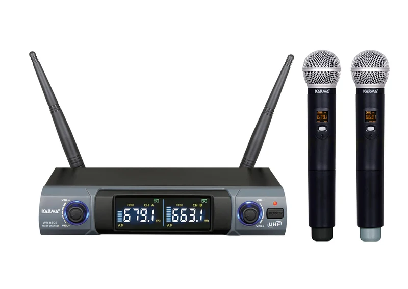 KARMA SET 8302 Doppio radiomicrofono palmare UHF