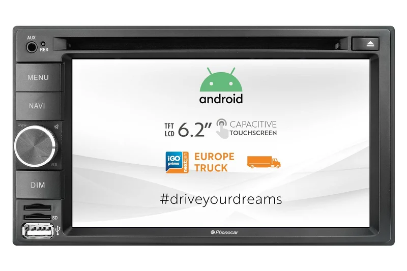 Phonocar VM031K Autoradio 2 DIn Android 10 + mappe GPS TRUCK Camper