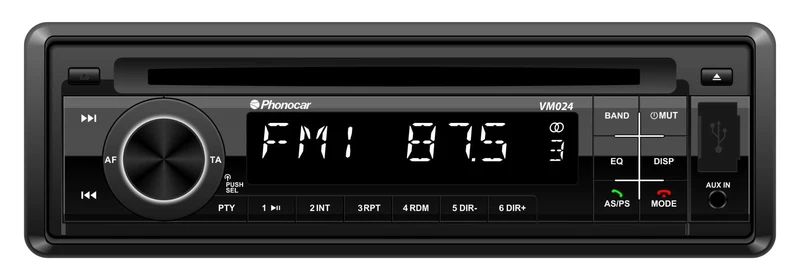 Phonocar VM024 Autoradio DAB+, 24V con lettore CD,USB e SD CARD, frontalino estraibile e Bluetooth