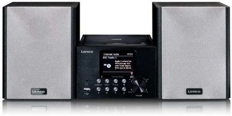 LENCO MC-250BK Micro HIFI con Smart Radio, lettore CD/USB, Internet, DAB+, Bluetooth®
