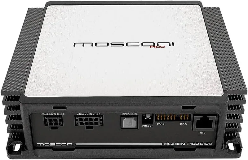 Mosconi PICO 6|8 DSP Amplificatore 8 in,10 out con DSP in D-class 50Wx4 + 80Wx4 RMS