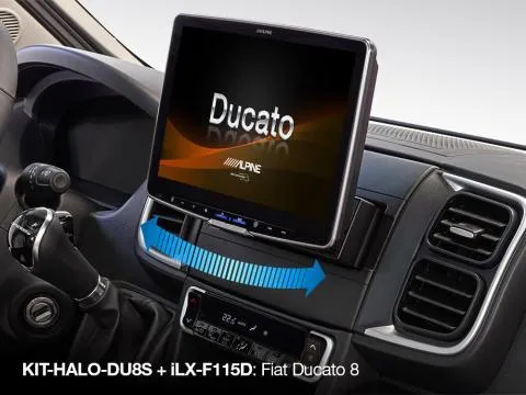 Alpine ILX-F115DU8S Autoradio per Fiat Ducato 8 SWIVEL 1 DIN schermo 11" capacitivo orientabile