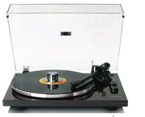 Lenco LBT-345WA Giradischi con Bluetooth 5.2, Plinto Laccato noce, Testina Ortofon 2M RED