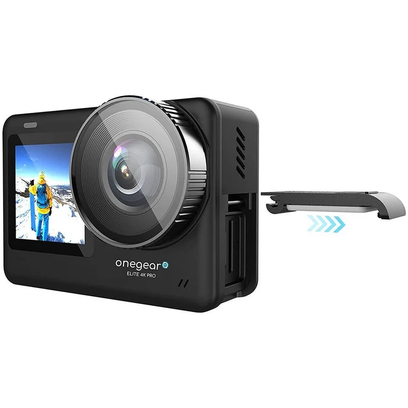 ONEGEAR PRO ELITE 4K 60 FPS Action Cam con chip AH22 doppio display