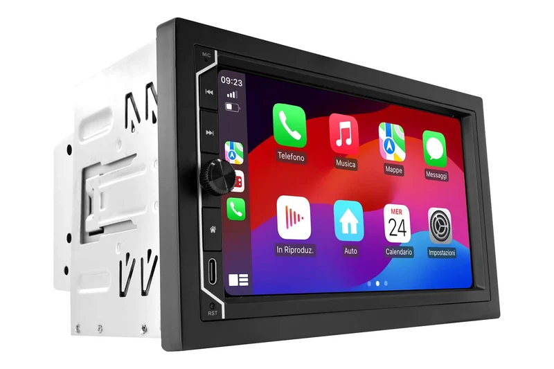 Phonocar VM018E Autoradio 2 DIN Android 12, Apple Car Play e Android Auto WIRELESS - Mappe IGO Europa caricate