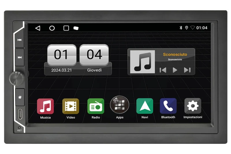Phonocar VM003K Autoradio 2 DIN COMPATTA, Android 12 Full HD con Radio DAB+ MAPPE IGO CAMPER EUROPA comprese