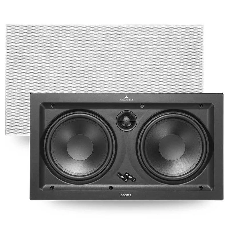 Triangle LCR7 Diffusore da incasso stereo a parete o soffitto ULTRAPIATTO, 2 vie coassiale, doppio woofer da 17cm