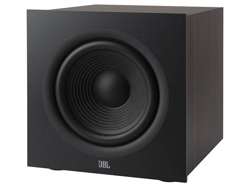 JBL 200P STAGE 2 Espresso Black Subwoofer attivo da 25cm da 300W in Polycellulosa lunga escursione