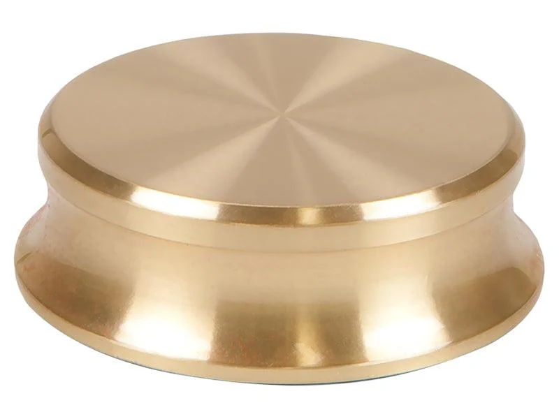 Pro-Ject Record Puck Classic Brass TRANSPARENT Ferma disco in ottone dal peso di 800gr. Finitura bronzo