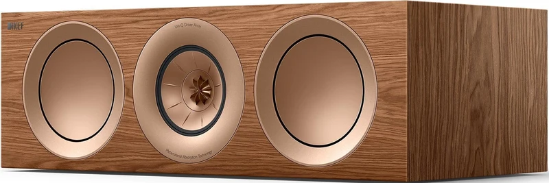 KEF R6C META WALNUT Canale centrale Home Cinema 3 vie bass reflex, UNI-Q tweeter