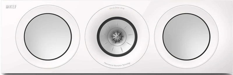 KEF R6C META WHITE Canale centrale Home Cinema 3 vie bass reflex, UNI-Q tweeter