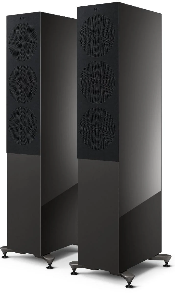 KEF R7 META BLACK Diffusori da pavimento 3 vie bass reflex, UNI-Q tweeter (COPPIA)