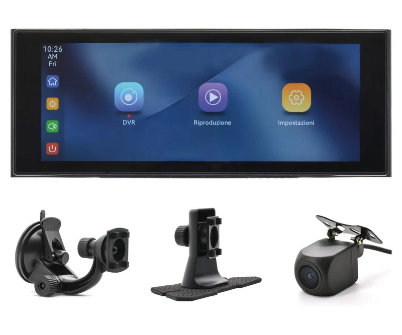 Phonocar VM324 Dash Cam con display 6.86” multimediale con touchscreen capacitivo e retrocamera