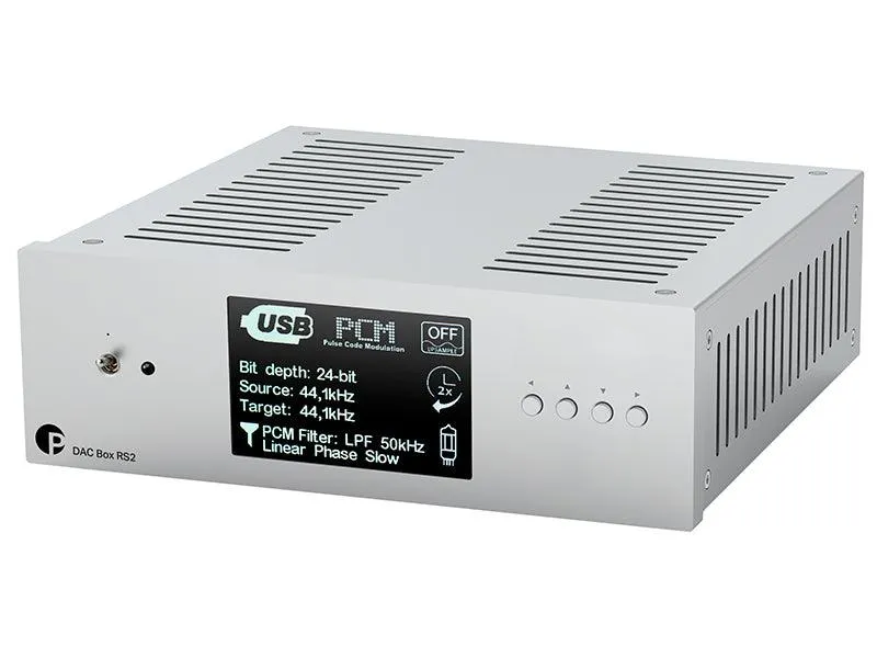 Pro-ject DAC BOX RS2 SILVER Convertitore D/A high-end. Doppio stadio d'uscita selezionabile a valvole o a stato solido