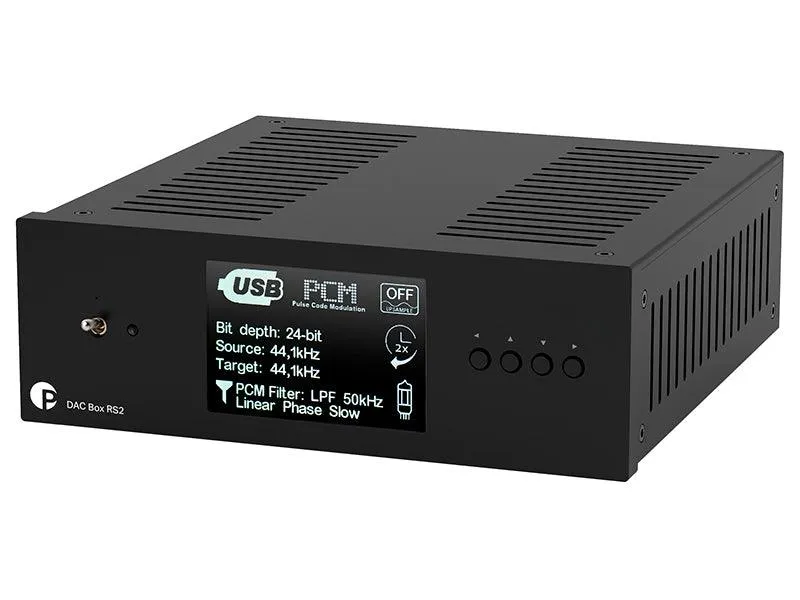 Pro-ject DAC BOX RS2 BLACK Convertitore D/A high-end. Doppio stadio d'uscita selezionabile a valvole o a stato solido