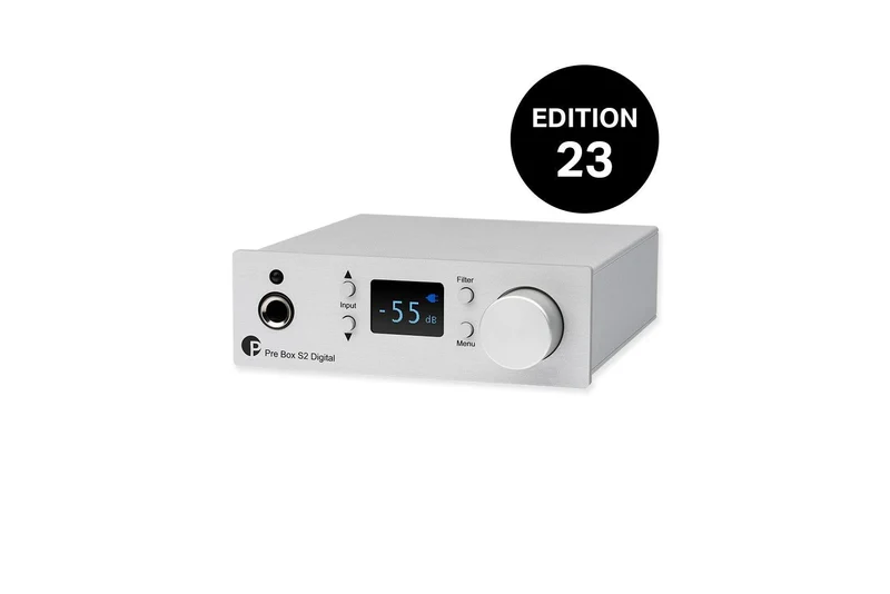 Pro-Ject PRE BOX S2 DIGITAL EDITION 2023 SILVER Preamplificatore stereo in classe A, circuito Sabre 9603Q