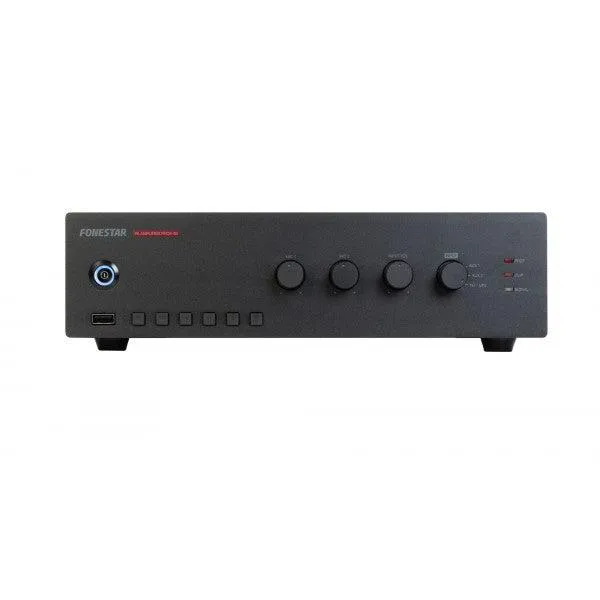 Monacor PROX-30 AMPLIFICATORE PA 100V/8ohm CON LETTORE USB/MP3/RADIO