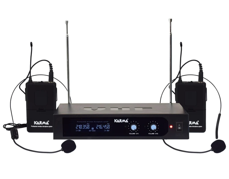 KARMA SET 6252LAV-A Doppio radiomicrofono ad archetto VHF