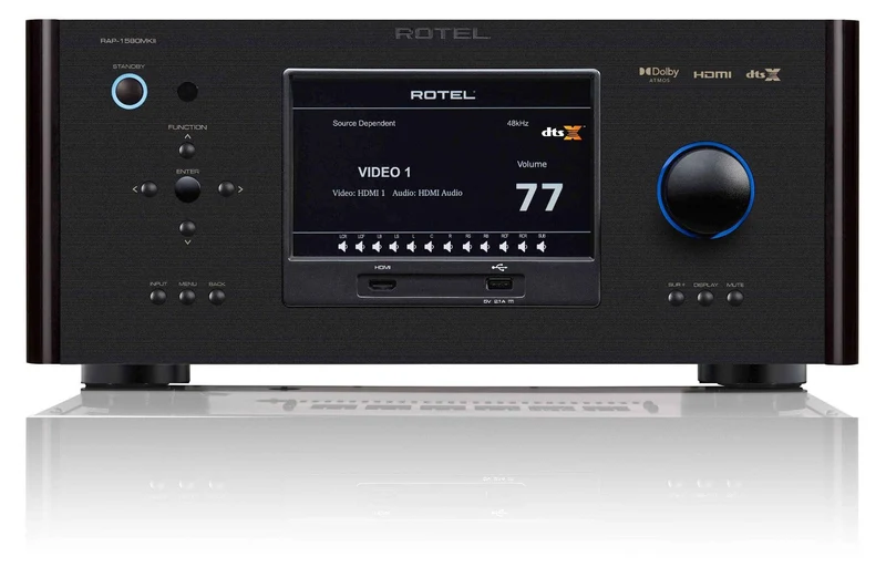 Rotel RAP-1580MKII BLACK amplificatore home cinema 7.2 4K Dolby Atmos e DTS:X in 7.1.4 DAC Wolfson a 24bit/192KHz