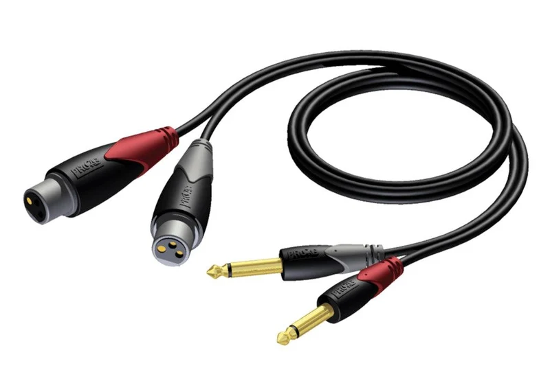 PROCAB CLA 707-3 Cavo audio 3mt 2x XLR femmina/ 2 JACK 6,3mm mono