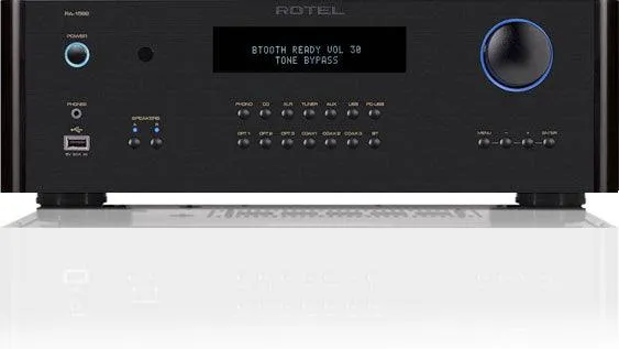 Rotel RA-1592 BLACK Amplificatore integrato da 200 + 200 W RMS su 8 ohm. Convertitore da AKM high-end 32-bit/768kHz. Bluetooth AptX.