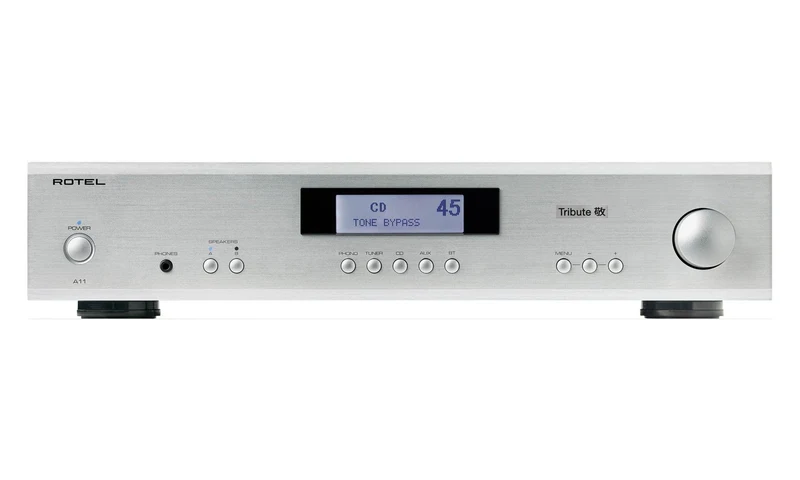 ROTEL A-11 TRIBUTE SILVER Amplificatore integrato 50+50W RMS su 8 ohm, tributo Ken Ishiwata
