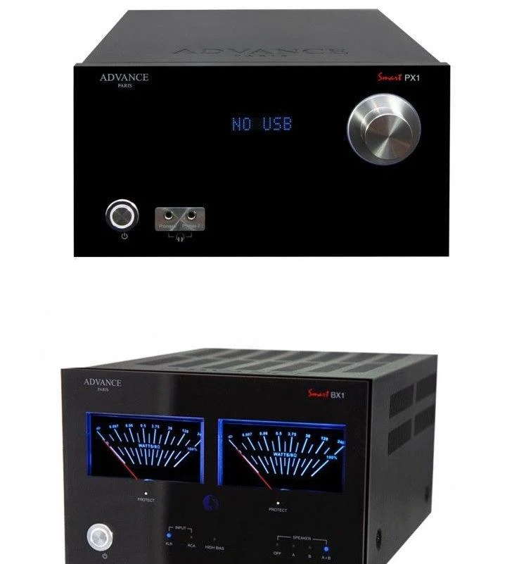 ADVANCE PARIS SMART BX1 + SMART PX1 BLACK Amplificatore + Preamplificatore Classe A + AB 105W