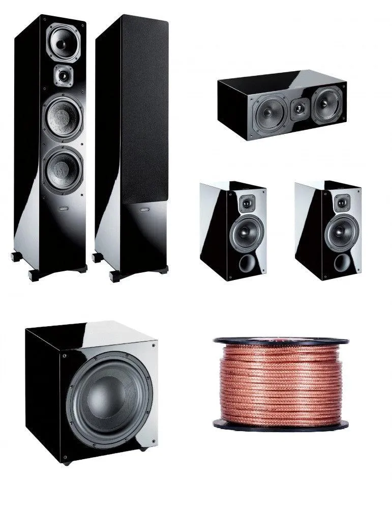 INDIANA LINE KIT COMPLETO 5.1: DIVA 650+252+752+ SUB ATTIVO BASSO 942LN LACCATO NERO