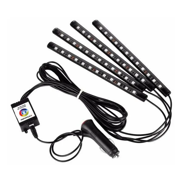 ALKOR WLKLED-SP4 LED ambiente RGB zona piedi, 4 pcs con controllo remoto e telecomando