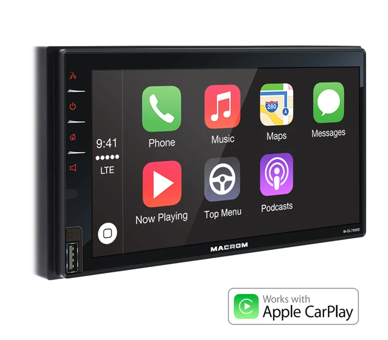 MACROM M-DL7000D25 Stazione multimediale 2 DIN 7" con Apple Car Play Android Auto
