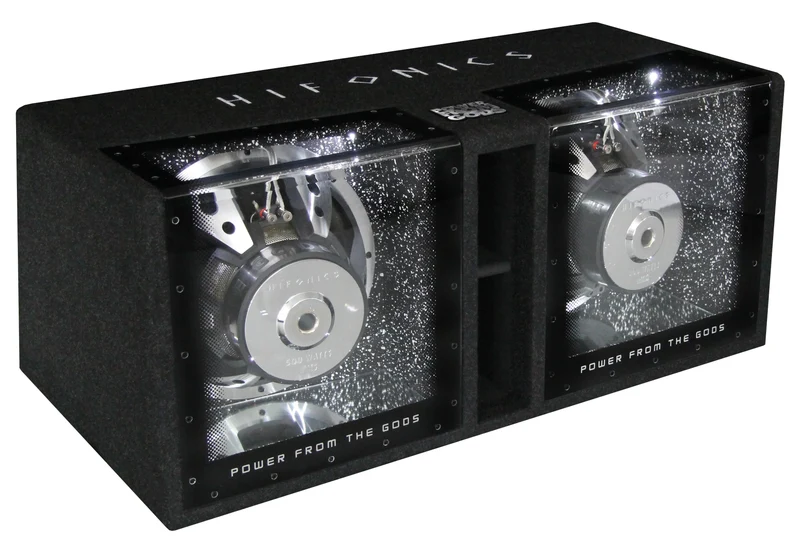 Hifonics ZRX-12DUAL Subwoofer in cassa bandpass doppio da 2 x 300mm 4+4 Ohms 2000W