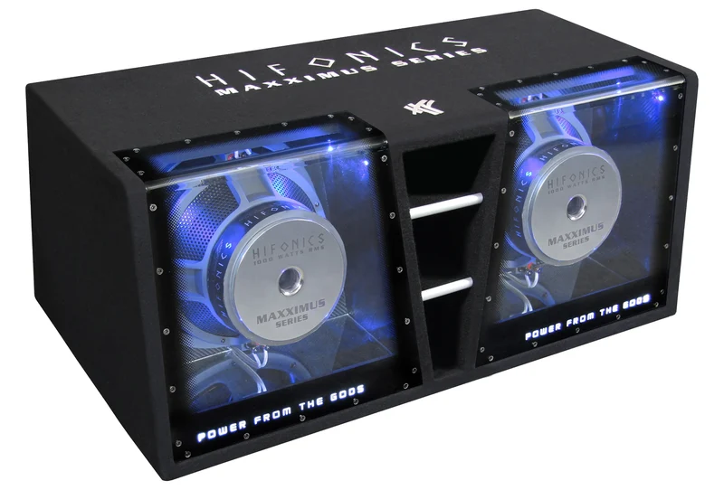 Hifonics MXZ-12DUAL Subwoofer in cassa Dual Bandpass System da 2x30cm 4+4 Ohm 4000W