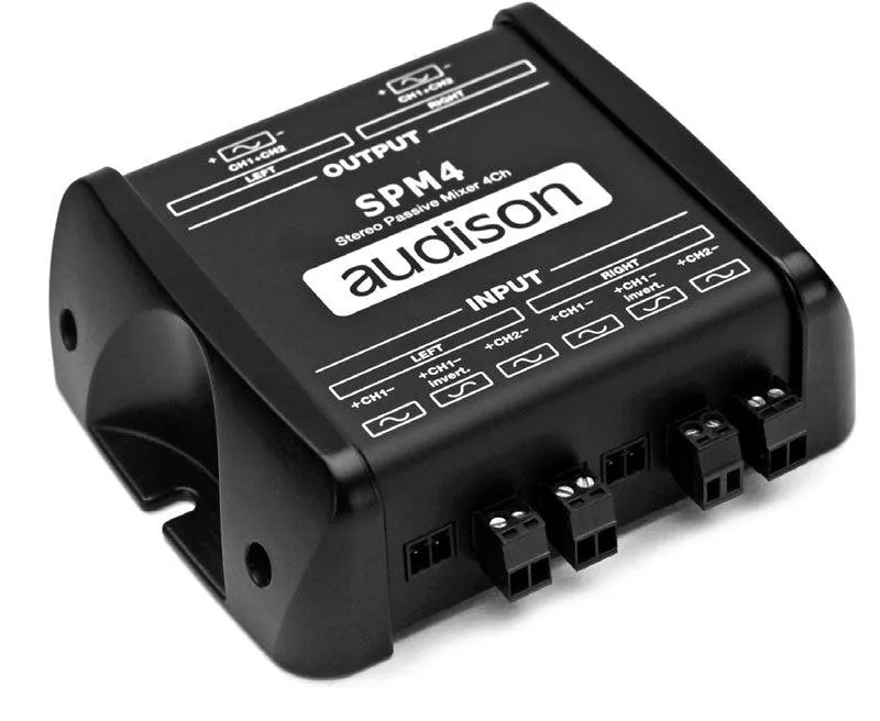 AUDISON SPM 4 mixer stereo passivo 4 canali ingresso 2 canali uscita
