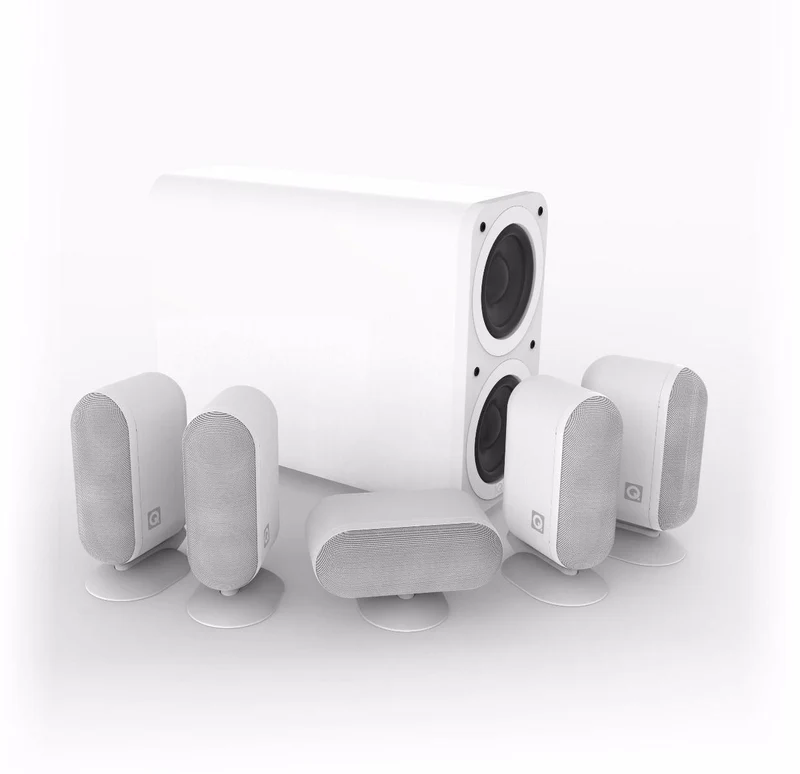 Q Acoustics Q 7000i 5.1 SLIM SPEAKER PACK sistema home cinema composto di 2 cp Q 7000LRi + 1 Q 7000Ci Centre + subwoofer Q 7060S-BIANCO
