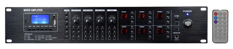 GLEMM PAA 720MBZX Amplificatore a matrice 100V 8-16Ohm 6 zone da 120W, Bluetooth 5.0