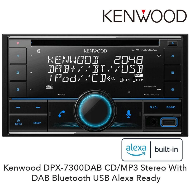 Kenwood DPX-7300DAB Autoradio CD/USB radio DAB+, Bluetooth, Alexa